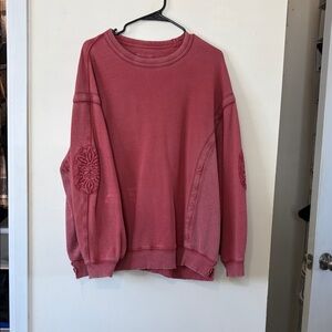 Aerie Red Oversized Sweatshirt